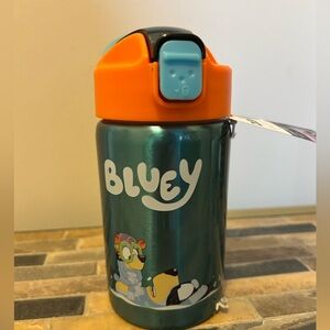 Bluey Kids Water Bottle with Orange Lid